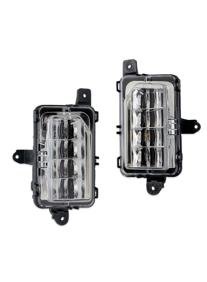 DLAA Pack of 2 Front High Power Daytime Running GM1075-LED  Fog Lamp with Turning Light Function, Wires & Switch Suitable for Yukon 2021-ON | 1 Year International Warranty - Image 2